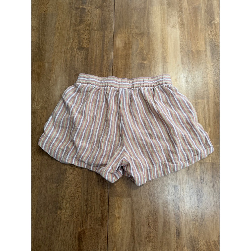 Patagonia Island Hemp Beach Shorts Multi Color Striped Elastic Waist Small